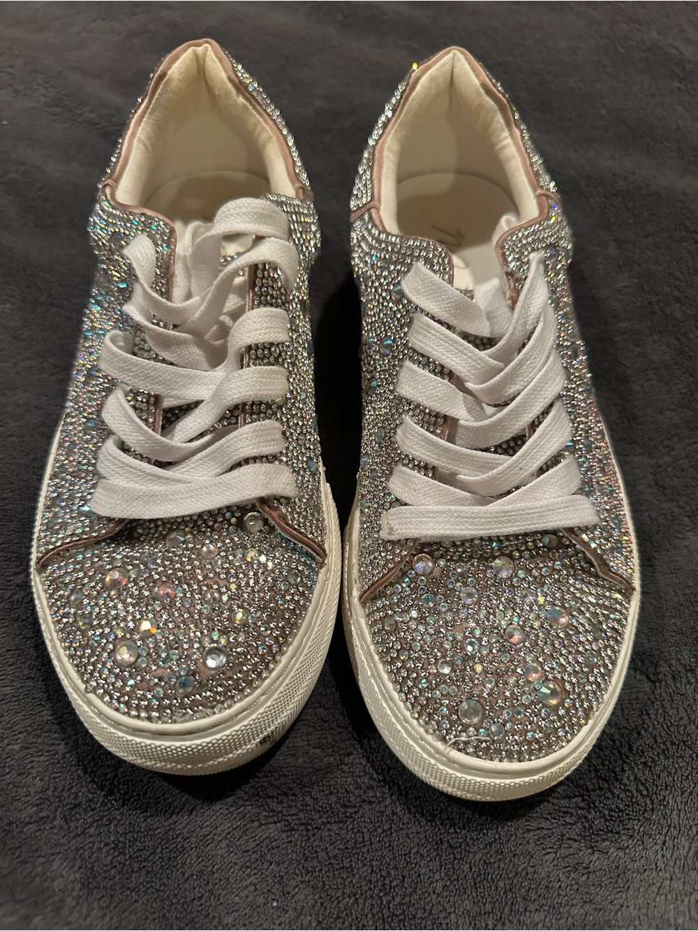 Matisse Iridescent Crystal-Embellished Sneakers